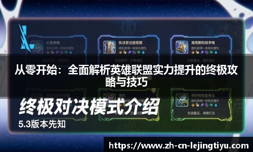 从零开始：全面解析英雄联盟实力提升的终极攻略与技巧